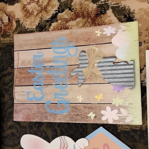 Easter Decor 4 hanging & 1 pack of sugar eggs sparkly fun & festive - Picture 9 of 13